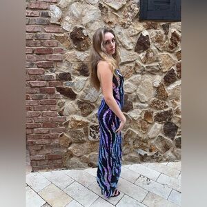 CITY VIBE Colorful Sequined Dress